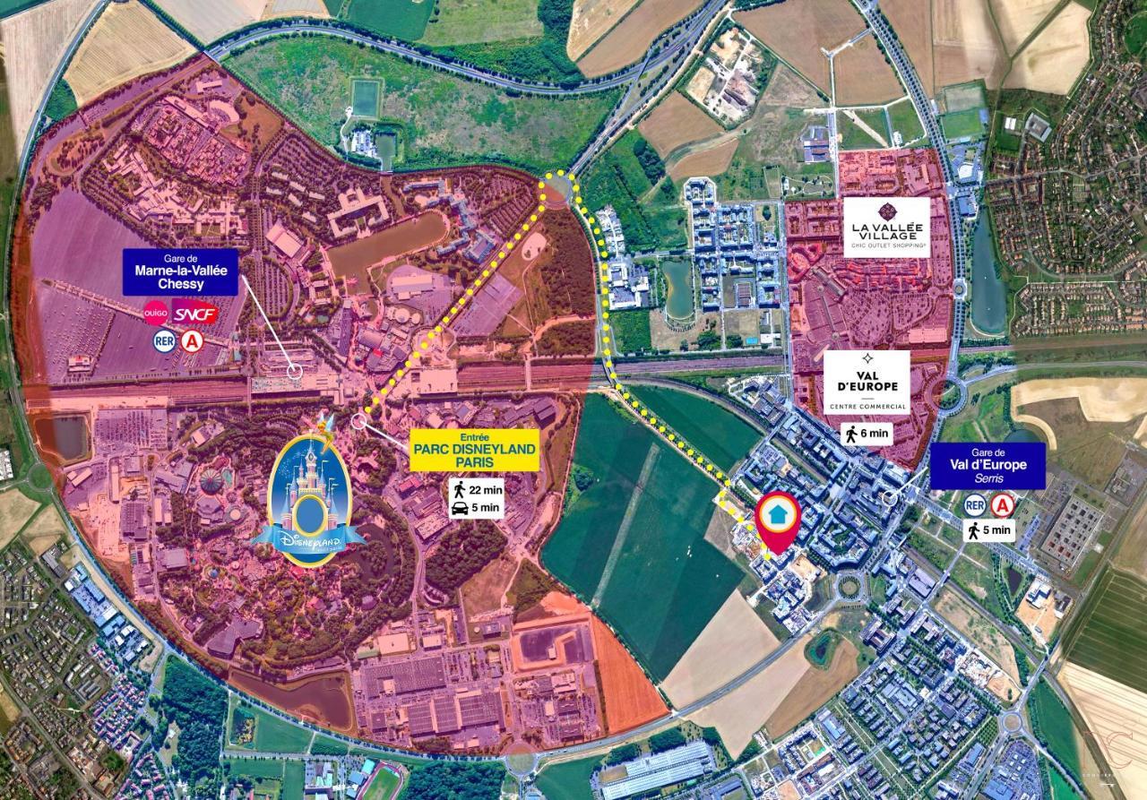 Disneyland-Paris 4 Pers, Parking, Wifi, Chessy  Exteriér fotografie